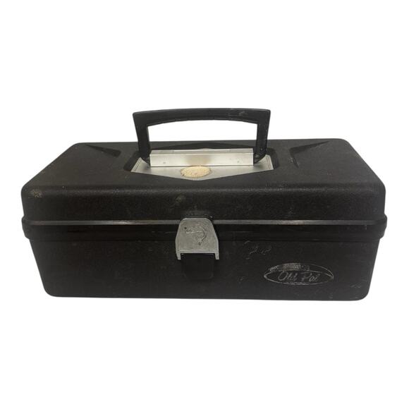 Old Pal Other - Vintage Old Pal 2 Black Plastic Two Tray Tackle Box Fishing Outdoor Gorpcore